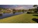 Backyard with a lake view at 4257 Hearthstone Dr, Sarasota, FL 34238
