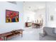 Bright dining area with a decorative art piece at 4257 Hearthstone Dr, Sarasota, FL 34238