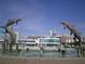 Downtown waterfront fountain with leaping dolphin statues, reflecting a coastal community at 4257 Hearthstone Dr, Sarasota, FL 34238
