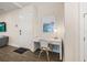 Chic work nook featuring a modern desk, stylish chair, and elegant decor at 4321 Marina View Way, Cortez, FL 34215
