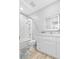 Clean bathroom with a shower/tub combination and bright white vanity at 5450 Eagles Point Cir # 404, Sarasota, FL 34231