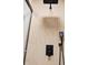Modern shower with sleek, black fixtures and wood-look tile at 5450 Eagles Point Cir # 404, Sarasota, FL 34231