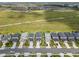 An aerial shot showcasing a residential neighborhood with a view of a nearby community park at 5532 Summit Gln, Bradenton, FL 34203