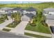 Aerial view of a gray two story home, complete with landscaping and a two car garage at 5532 Summit Gln, Bradenton, FL 34203