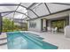 A screened pool with integrated steps leads to an outdoor patio, perfect for relaxation and entertainment at 5532 Summit Gln, Bradenton, FL 34203