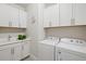 Functional laundry room with modern appliances, ample cabinetry, and sink at 5740 Eagle Creek Rd, Sarasota, FL 34238