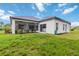 Well-maintained home exterior with a screened patio and beautiful green lawn at 6140 Bobby Jones Ct, Palmetto, FL 34221