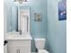 Bright half-bathroom featuring a white vanity and modern fixtures in a cozy space at 6636 35Th E Ct, Sarasota, FL 34243