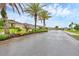 Neighborhood street lined with palm trees and well-maintained landscaping at 6636 35Th E Ct, Sarasota, FL 34243