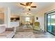 Open floor plan with the dining area, living room, kitchen, and access to the lanai at 7410 61 E St, Palmetto, FL 34221
