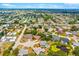 Expansive aerial shot of neighborhood with tree-lined streets, a pond, and diverse homes in a well-established community at 7615 17Th W Ave, Bradenton, FL 34209