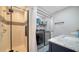 Updated bathroom with a walk-in shower and sleek fixtures at 946 N Beneva Rd # V26, Sarasota, FL 34232