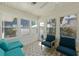 Relaxing sunroom with comfortable seating, lots of natural light, and outdoor views at 109 Maple Ave, Anna Maria, FL 34216