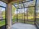 Enjoy the screened lanai with picturesque views of the lush, landscaped backyard and mature trees at 30073 Southwell Ln, Wesley Chapel, FL 33543