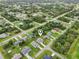 Community aerial view displaying the neighborhood's homes surrounded by trees at 4610 Clarke St, North Port, FL 34286
