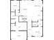 Detailed first floor layout featuring a kitchen, living room, and garage at 5644 Flagstone Trl, Palmetto, FL 34221