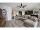 Open living space with kitchen, dining area, and sectional sofa at 6377 Mighty Eagle Way, Sarasota, FL 34241