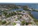 Incredible aerial view of a waterfront community showcasing waterfront living at 715 Fontana Ln, Bradenton, FL 34209