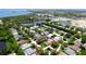 Aerial view of a cozy neighborhood, featuring beautiful homes with screened-in pools at 9102 12Th Nw Ave, Bradenton, FL 34209