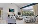 Bright living room features vaulted ceiling, poolside views and comfortable seating at 9102 12Th Nw Ave, Bradenton, FL 34209