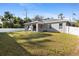 Backyard with privacy fence, patio and lush green grass at 17113 Malta Ave, Port Charlotte, FL 33954