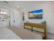 Comfortable bedroom with en suite bathroom and modern furnishings at 2213 Avenue C, Bradenton Beach, FL 34217