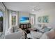 Bright living room with comfortable seating, coastal decor, and ample natural light at 2213 Avenue C, Bradenton Beach, FL 34217
