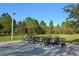 Bike rack with multiple bicycles parked offers a convenient way to encourage residents to cycle at 22343 Panther Loop, Bradenton, FL 34202