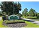 Entrance to Preserve at Panther Ridge, a beautiful community with lush landscaping at 22343 Panther Loop, Bradenton, FL 34202