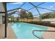 Screened pool with clear blue water, perfect for summer relaxation at 2430 Catalonia S Way, St Petersburg, FL 33712