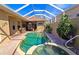 Private pool and spa area is fully screened in and features ample entertaining space at 303 9Th E Ave, Palmetto, FL 34221