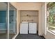 Laundry area with a washer and dryer, providing convenience for household chores at 3072 Lake Bayshore Dr # 119, Bradenton, FL 34205
