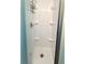Shower stall with molded in shelves at 3402 Shingle Oak Ter, Sarasota, FL 34237
