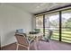 Cozy sunroom with comfortable seating and views of the lush outdoor landscape at 3500 El Conquistador Pkwy # 128, Bradenton, FL 34210