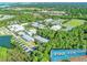 Aerial view of the Pine View School campus surrounded by lush greenery at 4958 Gardiners Bay Cir, Sarasota, FL 34238
