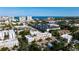 Aerial view shows this building's proximity to the water and downtown area at 525 N Orange Ave # 302, Sarasota, FL 34236