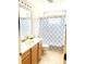 Bathroom featuring a tile floor, shower and vanity at 5981 Willows Bridge Loop, Ellenton, FL 34222