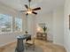 Inviting office space with natural light, a ceiling fan, and neutral decor at 634 Key Royale Dr, Holmes Beach, FL 34217