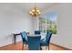 Sunlit dining area with a round table and a view of the outdoors through a large window at 9402 71St E Ave, Palmetto, FL 34221