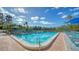 Beautiful pool area with lounge chairs, umbrellas, and lovely water views perfect for outdoor enjoyment at 137 Woodland Pl, Osprey, FL 34229