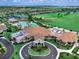 Aerial view of the clubhouse and grounds showing the beautiful landscaping at 16804 Vardon Ter # 307, Bradenton, FL 34211