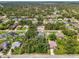 Beautiful aerial view of a lovely homesite amongst lush greenery in a quiet neighborhood at 2546 Malibu Ln, North Port, FL 34286