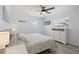 Inviting bedroom with a ceiling fan, natural light and neutral decor at 4303 83Rd W St, Bradenton, FL 34209