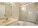 Bright bathroom with tub, shower, and vanity at 5255 Lake Village Dr # 40, Sarasota, FL 34235