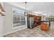 Bright kitchen showcasing pendant lighting, and ample countertop space at 6744 Hickory Hammock Cir, Bradenton, FL 34202