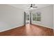 This spacious main bedroom offers wood floors and ample natural light at 6744 Hickory Hammock Cir, Bradenton, FL 34202