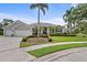 Beautiful single-story home showcases lush landscaping, a spacious driveway, and a convenient two-car garage at 7513 Coventry Ct, Lakewood Ranch, FL 34202