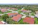 Aerial view of a residential neighborhood showcasing well-maintained homes and green spaces at 8382 Creekview Ln, Englewood, FL 34224