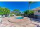 Community hot tub provides relaxation with lush landscaping providing shade and privacy at 8772 Stone Harbour Loop, Bradenton, FL 34212