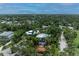 Expansive aerial view of a neighborhood featuring lush greenery, manicured lawns, and well-maintained homes at 8963 Fishermens Bay Dr, Sarasota, FL 34231